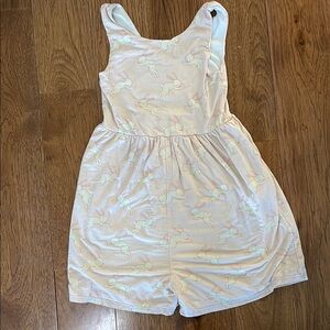 Sweet Honey. Kids Cream Bunny Print Jumpsuit